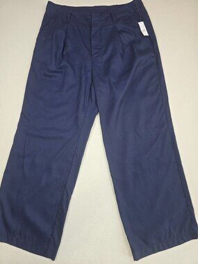 NEW Gap Womens 14 Navy Blue Wide Leg Pants